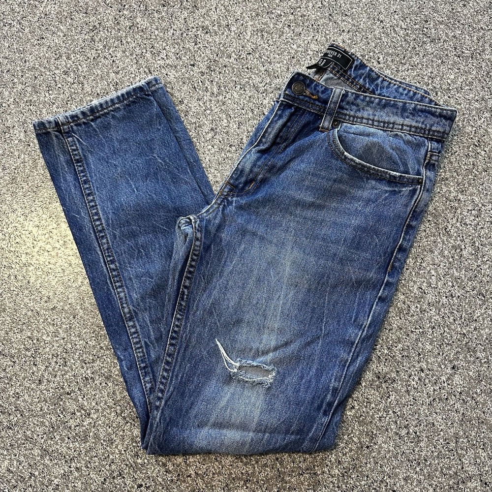 Forever 21 Jeans Mens 30x29 Slim Fit Distressed Medium Wash Denim